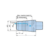 Complete Contact With The Nut And Body Mega Double Power Chuck  Jet Through Type  C4/C5/C6/C8 - Big-tools Industrial Supply Tools for Metal Cutting